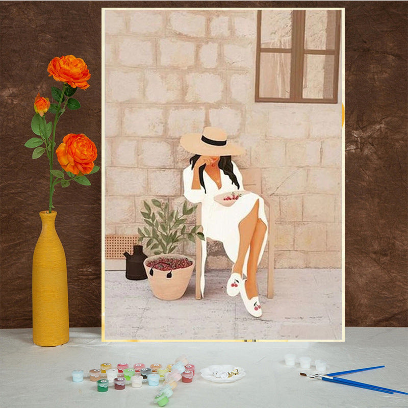 DIY Color Filling Oil Painting Kit - Hand-Painted Canvas for Art Enthusiasts