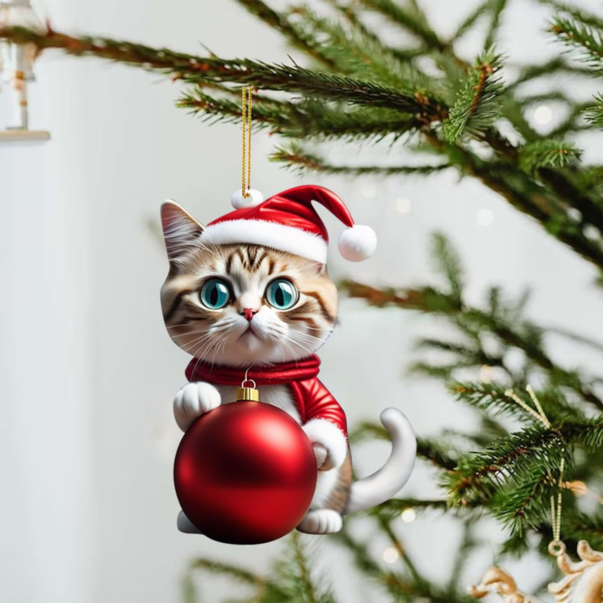 Christmas Kitty Car Backpack Pendant Home Decoration Gift - Festive & Party Supplies