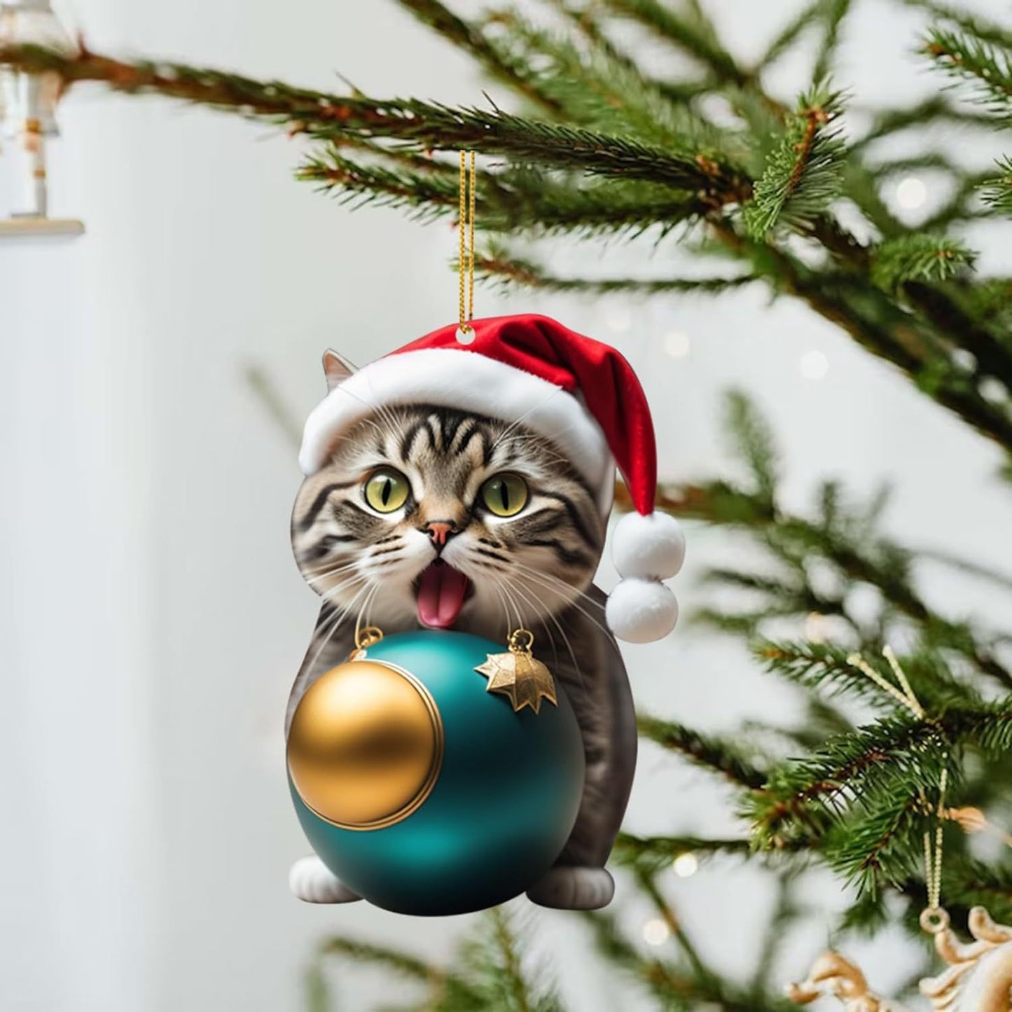 Christmas Kitty Car Backpack Pendant Home Decoration Gift - Festive & Party Supplies