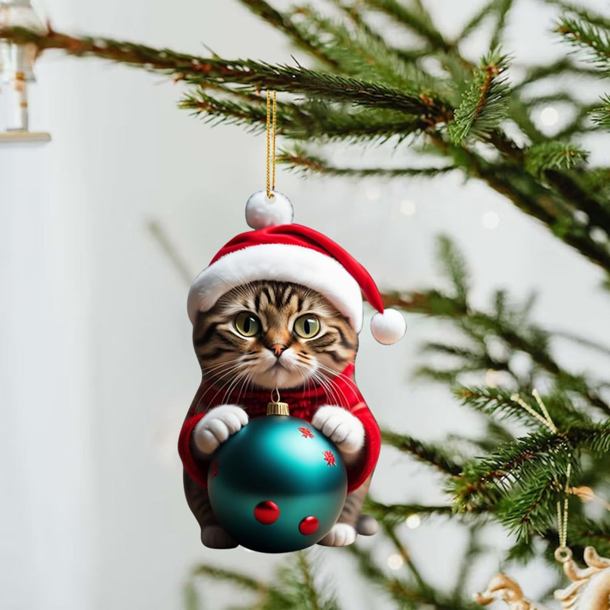 Christmas Kitty Car Backpack Pendant Home Decoration Gift - Festive & Party Supplies
