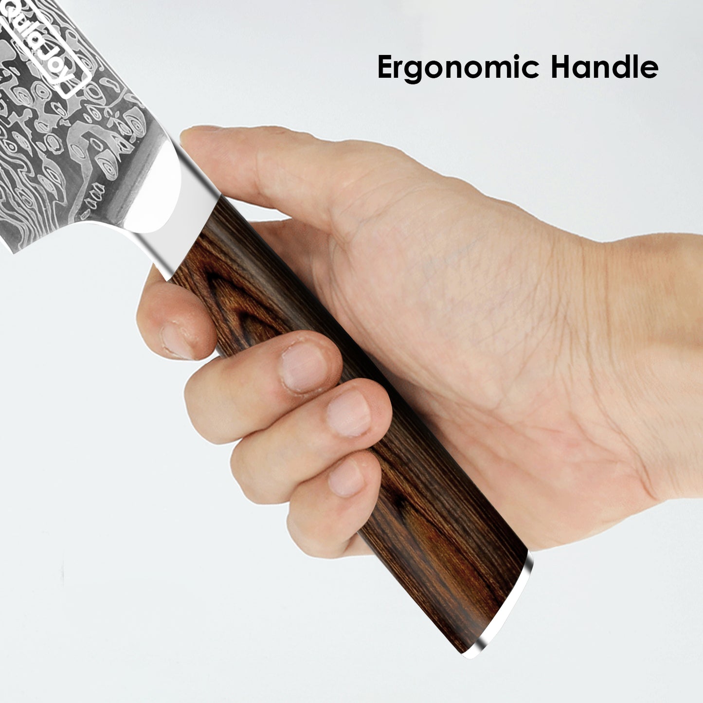 Japanese Chef Knife - High Carbon Steel Kitchen Knife with Ergonomic Handle