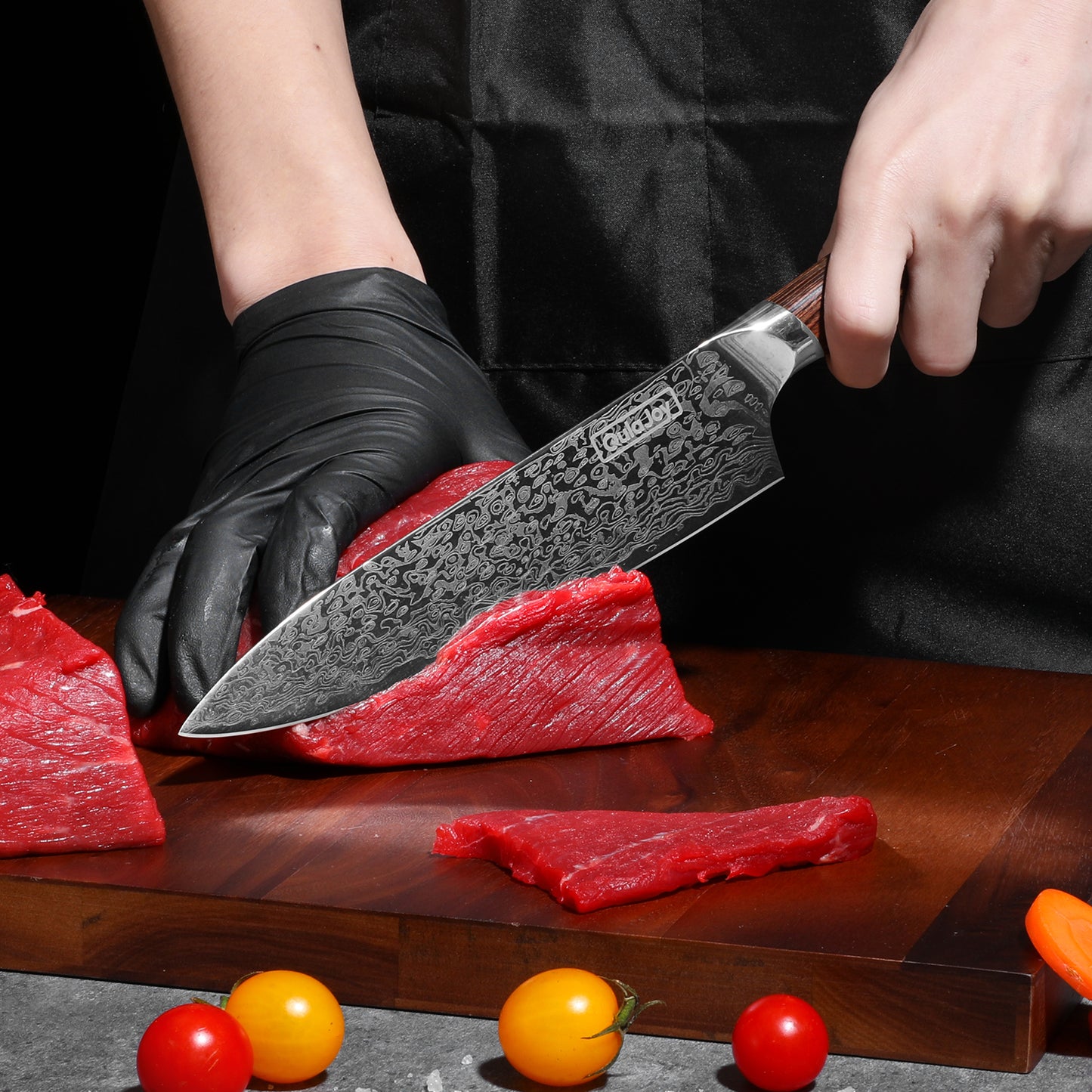 Japanese Chef Knife - High Carbon Steel Kitchen Knife with Ergonomic Handle
