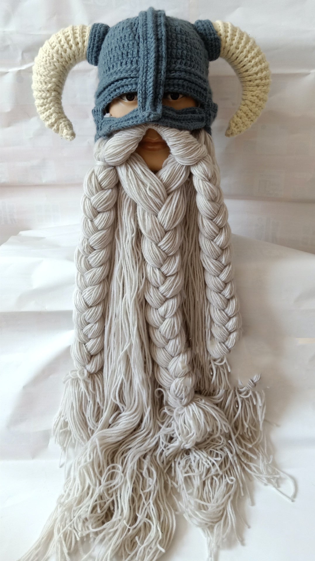Crocheted Wool Earmuffs Hat for Couples - Eccentric Style, High Crown, M56 58cm