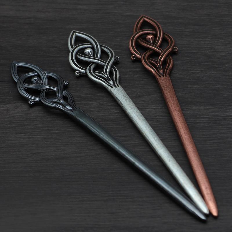 Alloy Hair Barrettes - Retro Geometric Design