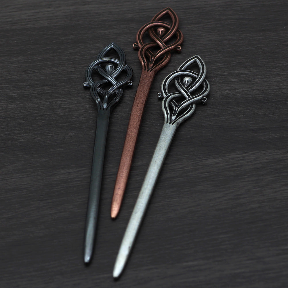 Alloy Hair Barrettes - Retro Geometric Design