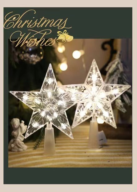 Christmas Tree Topper Star Luminous Light with Multiple Color Options