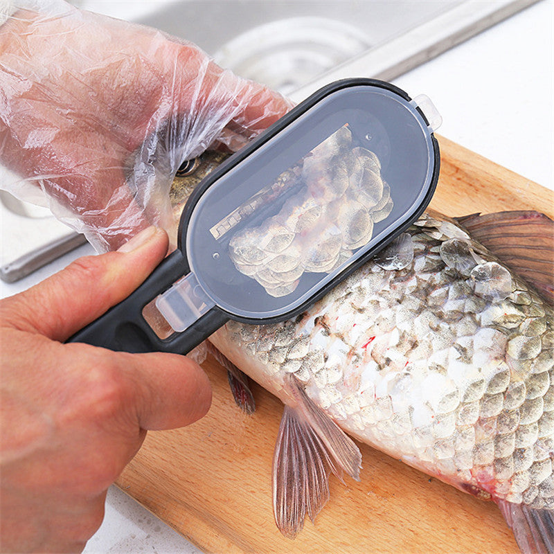 Fish Scale Peeler & Scale Remover Multi-Purpose Kitchen Tool - Black, Blue, Green