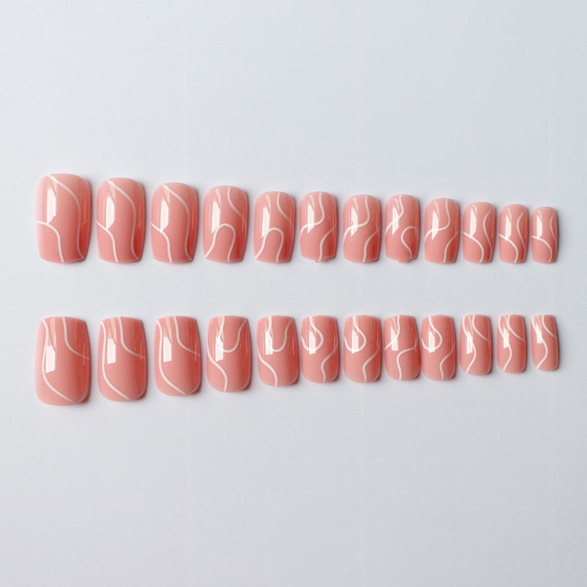 Fake Nail Set with Glue - 24 Pieces Nail Art Accessories for Manicure