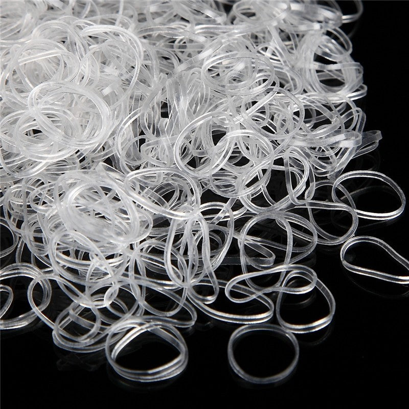 Hair Accessories Elastic Rubber Bands for Hair Styling and Weaves - Pack of 500-1800