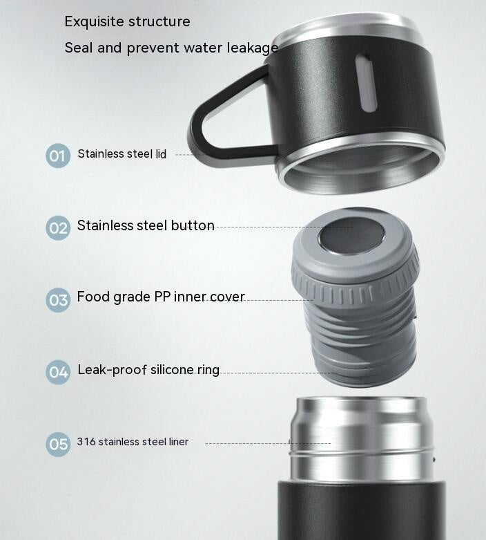 Stainless Steel Vacuum Cup 500ml Car Drinkware Travel Mug Thermos