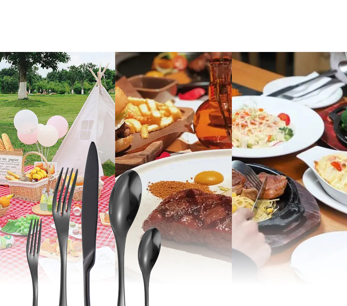 Stainless Steel 20-Piece Flatware Set for 4 People - Knife Fork Spoon