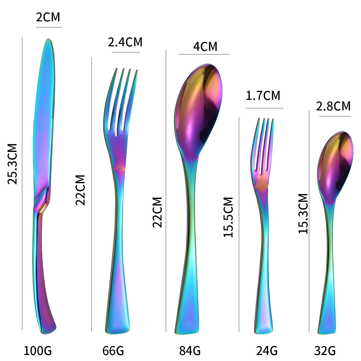 Stainless Steel 20-Piece Flatware Set for 4 People - Knife Fork Spoon