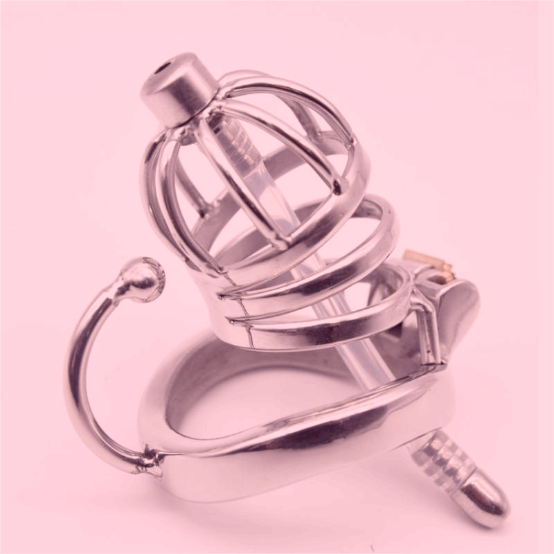 Stainless Steel Lock with Catheter Belt Hook Ring - Adjustable Sizes 40mm-50mm