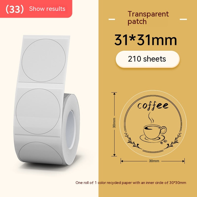 Waterproof Thermosensitive Self-Adhesive Label Roll for Home & Kitchen