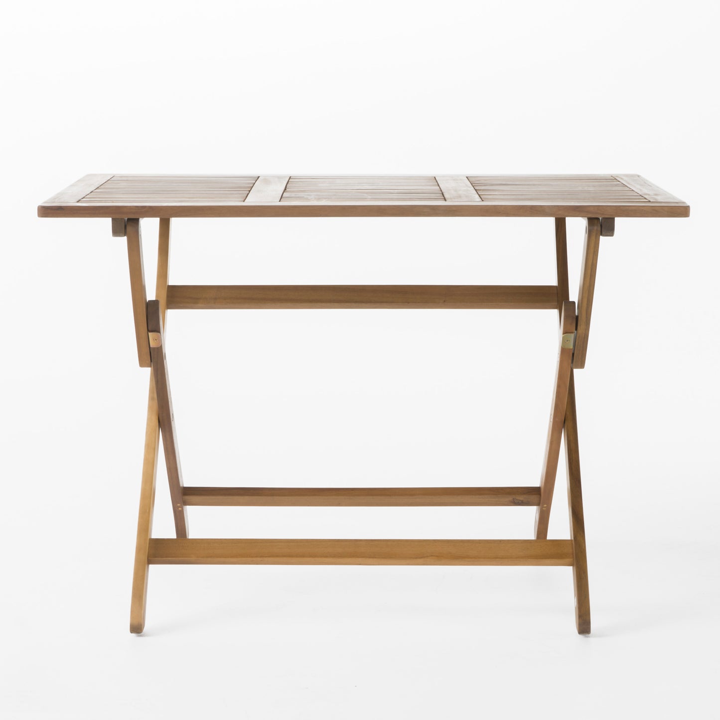 Acacia Wood Foldable Dining Table - 43.5" Natural Finish