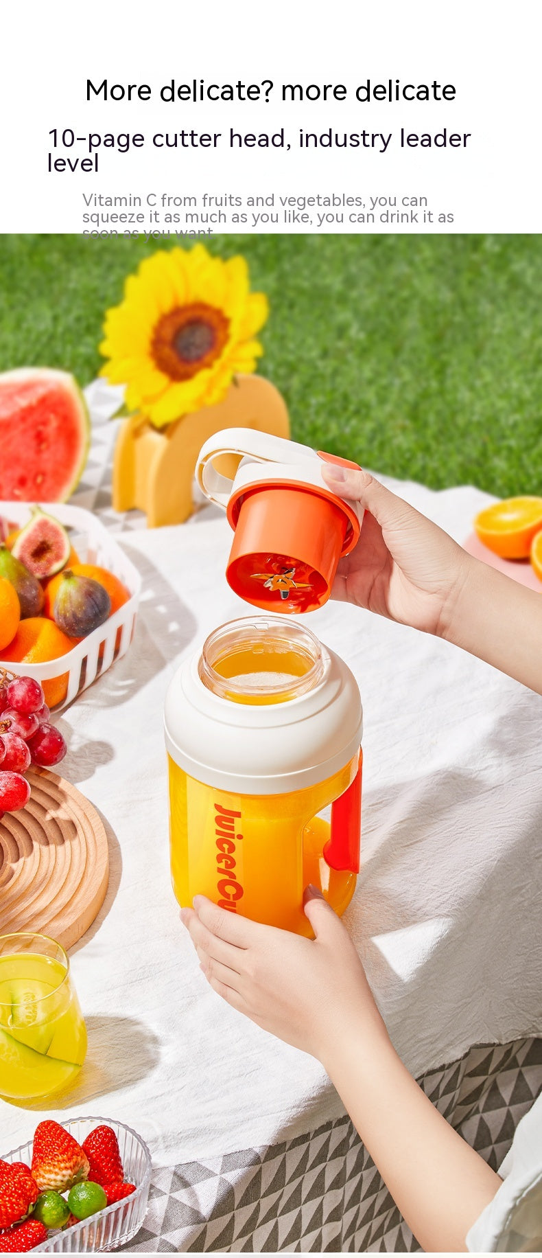 Portable Juicer Electric Fruit Extractor with Multi-Function Juice Cup