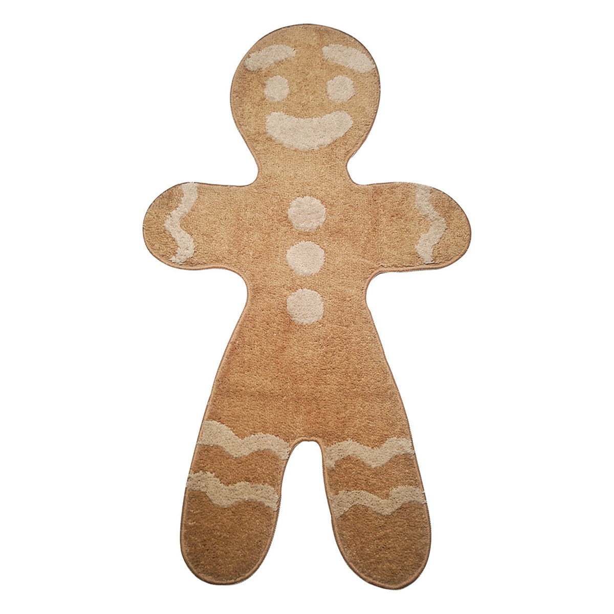 Christmas Gingerbread Man Flocking Carpet - 70x120cm Home Decor Accent Rug