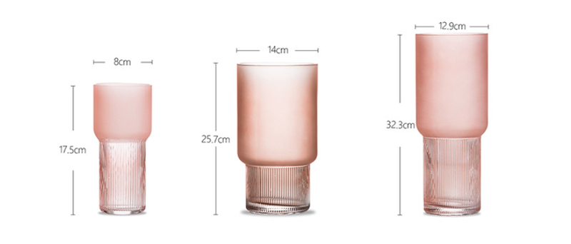 Nordic Glass Vase - Handmade, Small/Medium/Large Phantom Size Decor