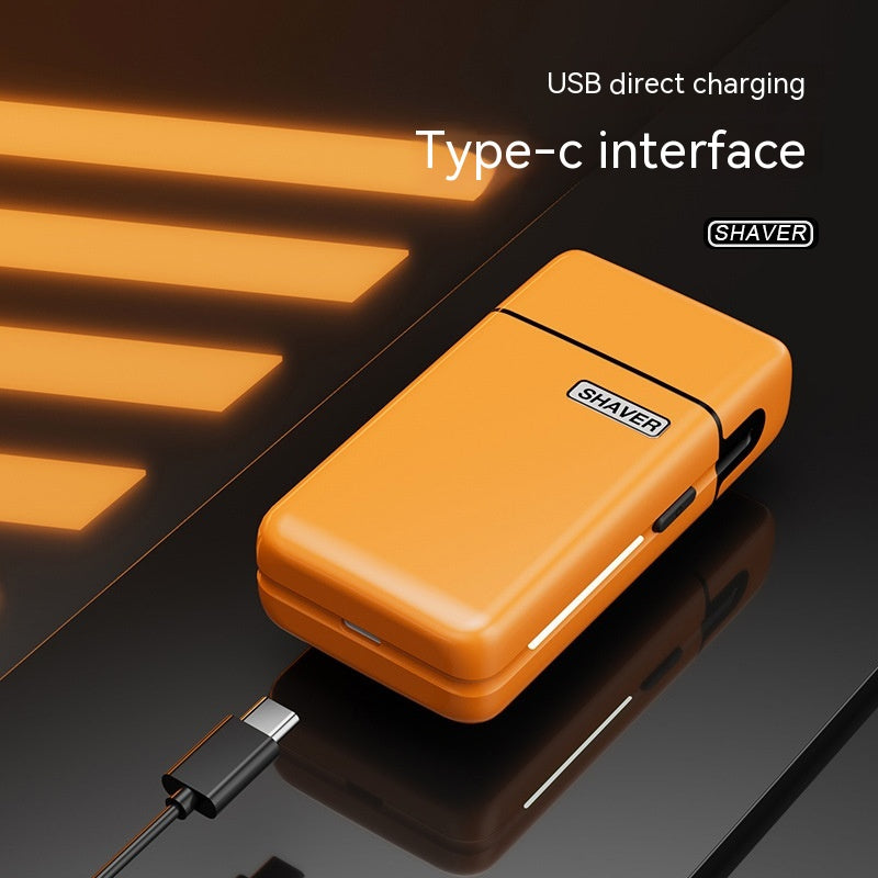 Rechargeable Waterproof Mini Electric Shaver with Floating Cutter Head - Type-C Charging
