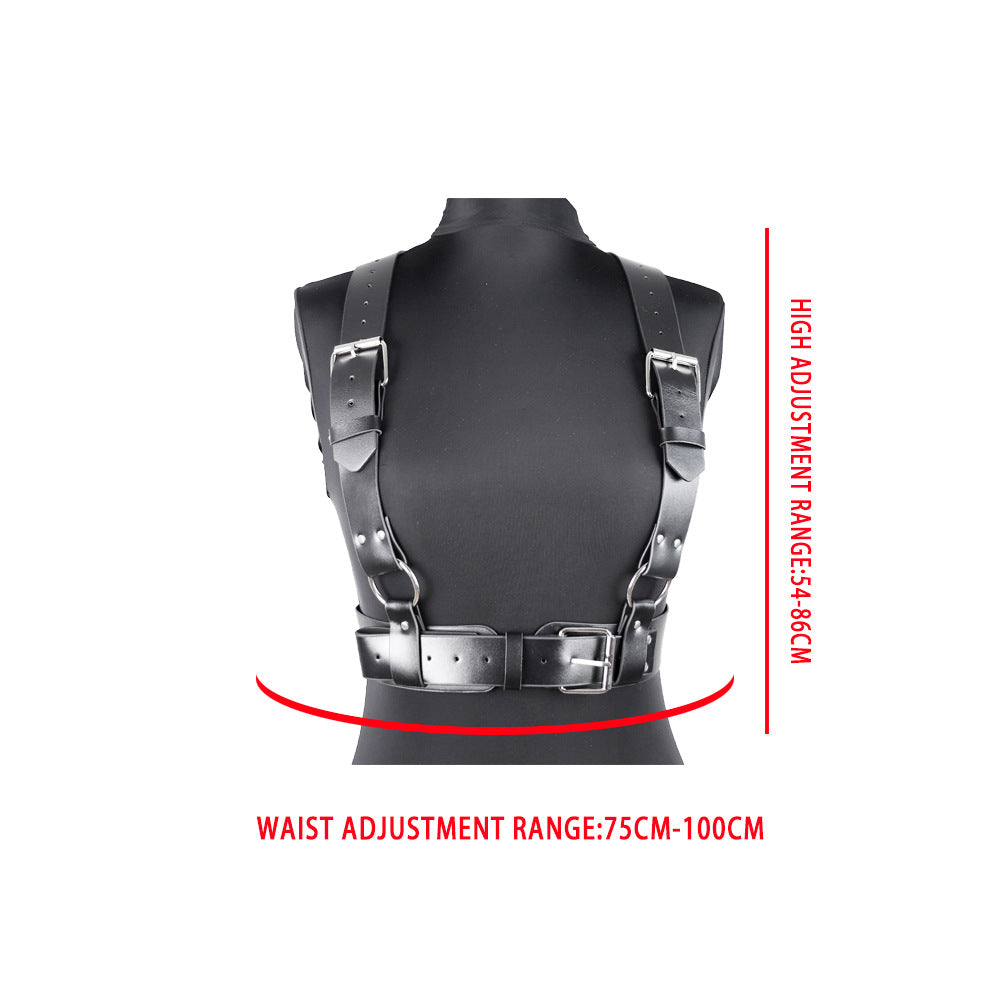 Leather Waist Cincher Shapewear Dress Up Nightclub Props for Adults