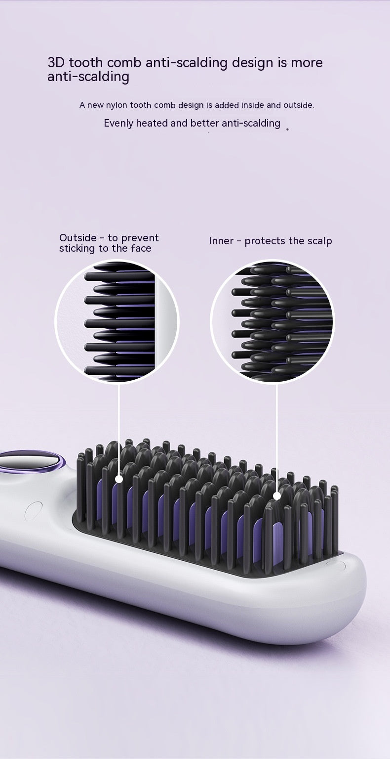 Wireless USB Curling Iron - Straightening & Curling Hair Tool with Negative Ion