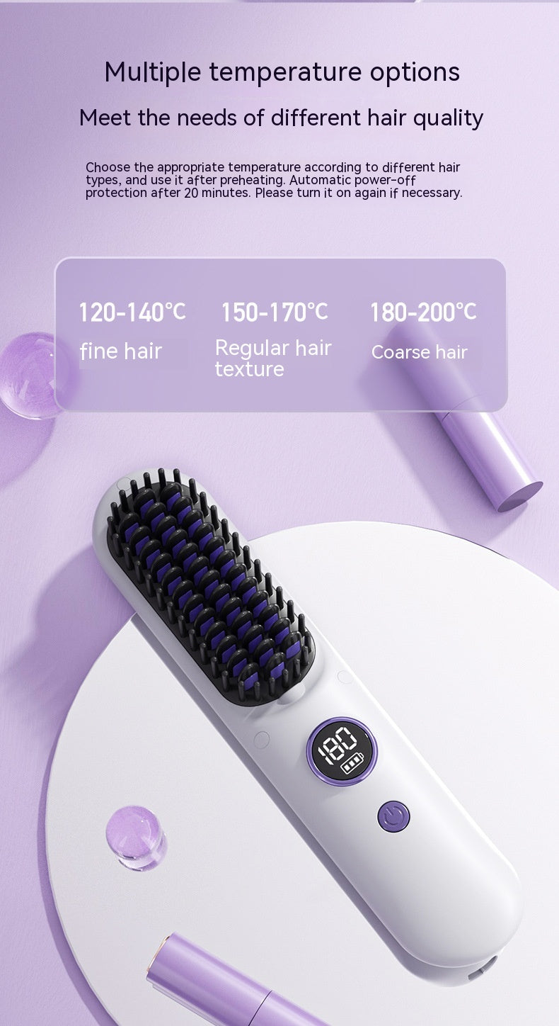 Wireless USB Curling Iron - Straightening & Curling Hair Tool with Negative Ion