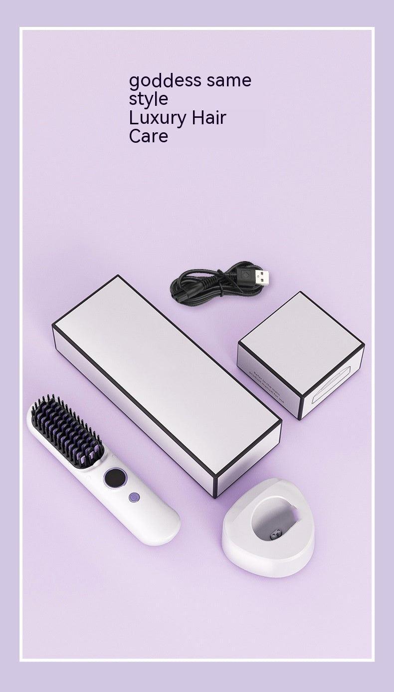 Wireless USB Curling Iron - Straightening & Curling Hair Tool with Negative Ion