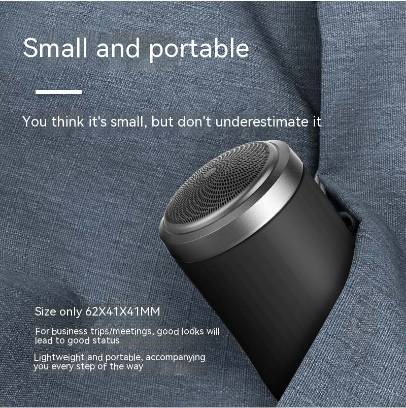 Mini Electric Portable Shaver Waterproof Rechargeable Razor Silver