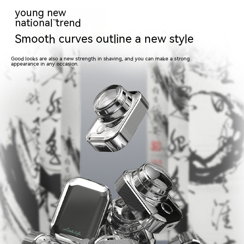 Mini Electric Portable Shaver Waterproof Rechargeable Razor Silver