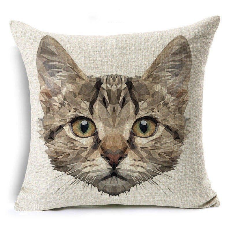 Cartoon Style Cotton Pillow Cover - 45x45cm Decorative Cushion Case