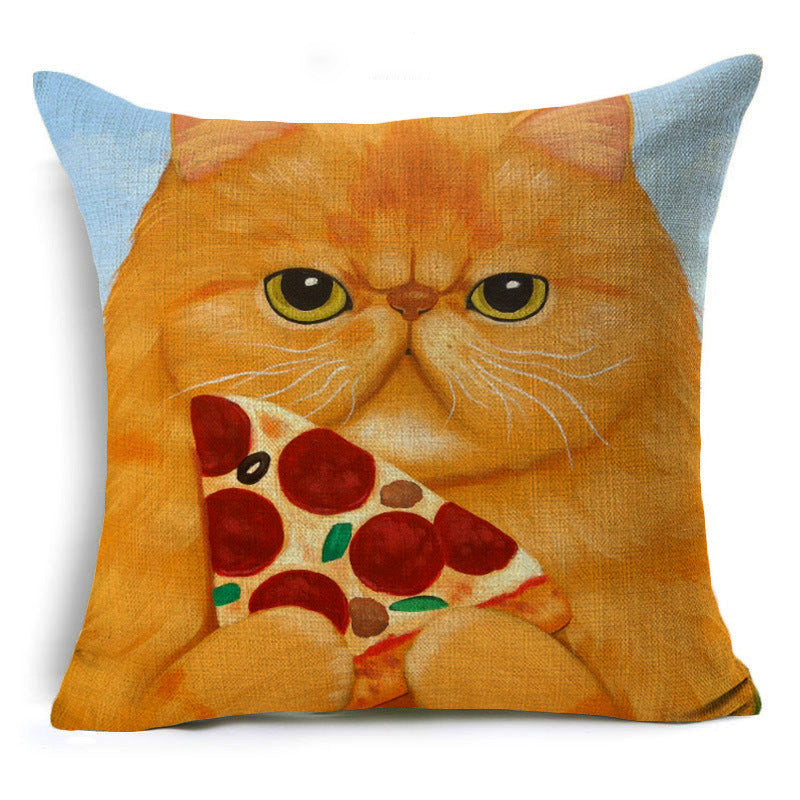 Cartoon Style Cotton Pillow Cover - 45x45cm Decorative Cushion Case