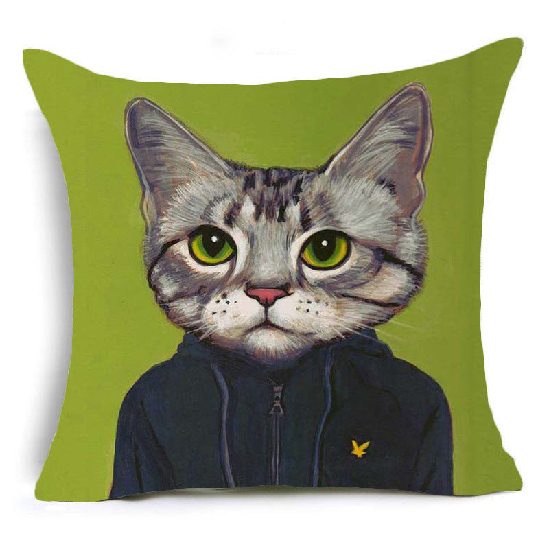 Cartoon Style Cotton Pillow Cover - 45x45cm Decorative Cushion Case