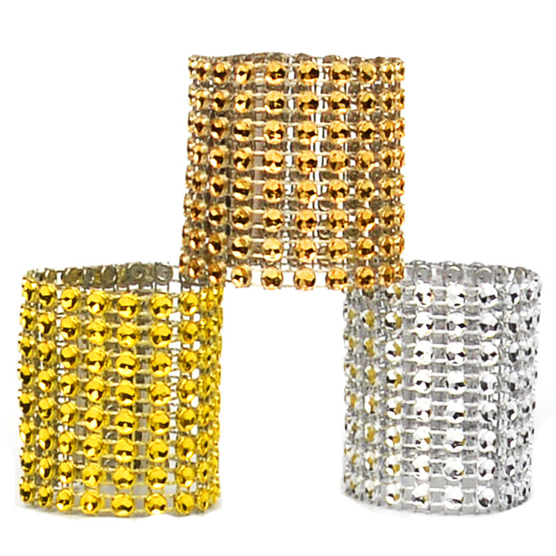 Set of 10 Napkin Rings for Hotel & Home Table Settings - Multiple Colors
