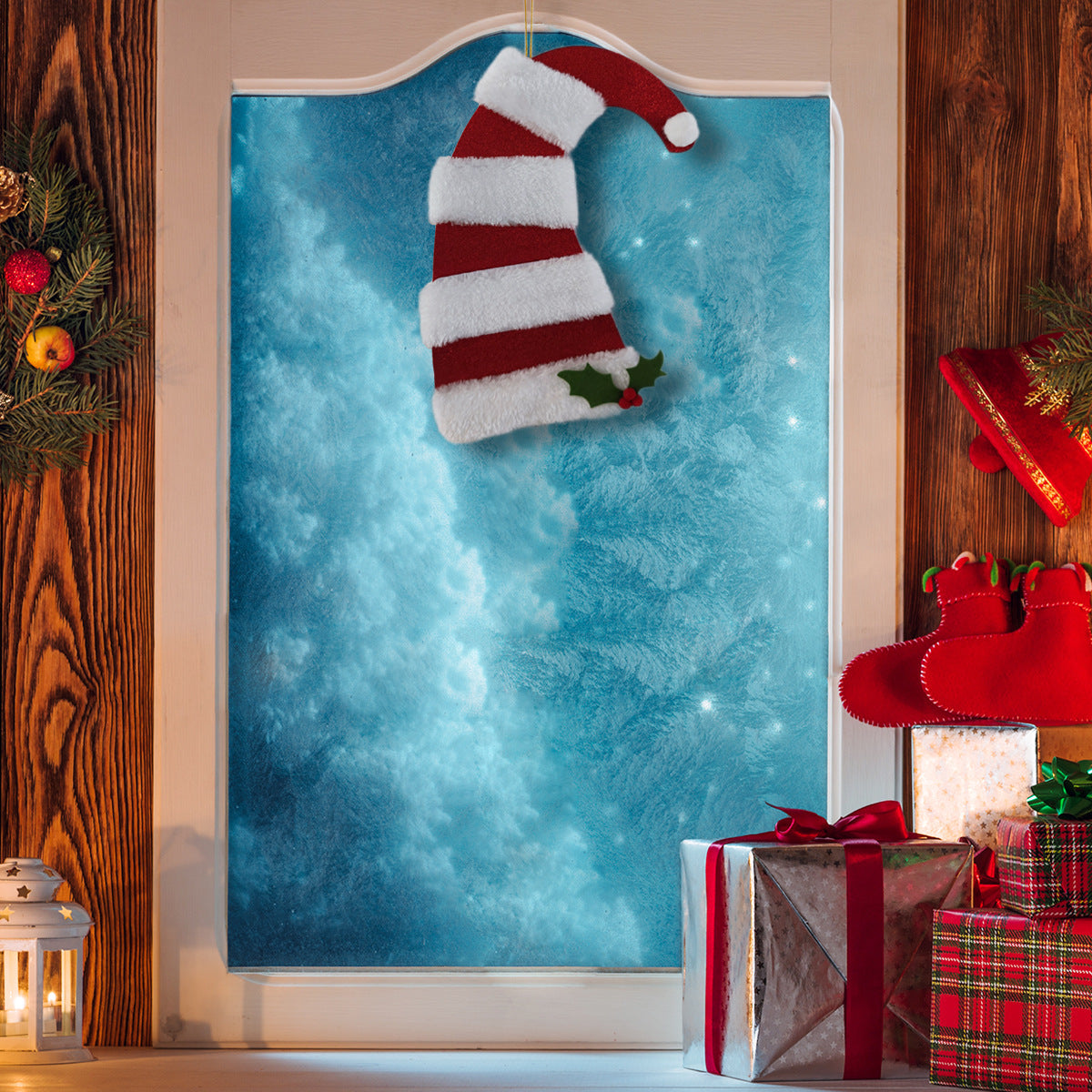 Christmas Hat Hanging Decoration Sponge Paper Nordic Style 25x32cm
