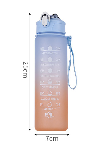 Large Capacity Sports Water Bottle with Straw - Portable Hydration Bottle