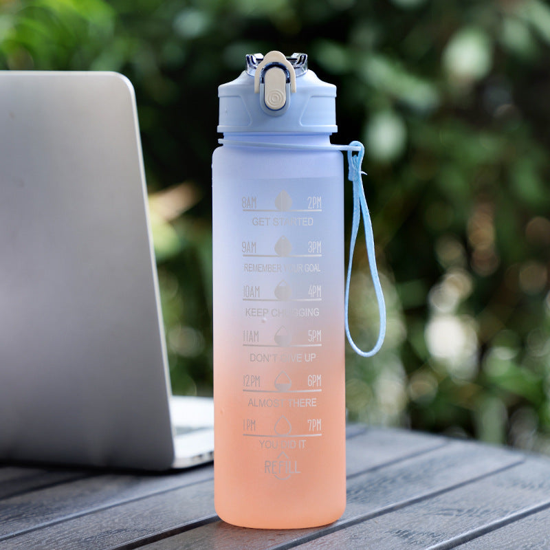 Large Capacity Sports Water Bottle with Straw - Portable Hydration Bottle