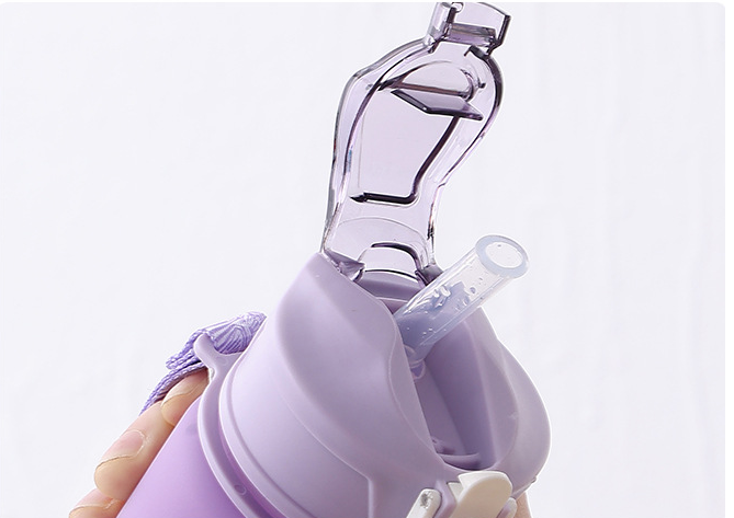 Large Capacity Sports Water Bottle with Straw - Portable Hydration Bottle
