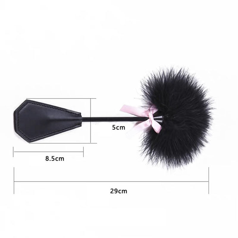 Leather Feather Spanking Toy Flirting Badminton Racket for Adult Play