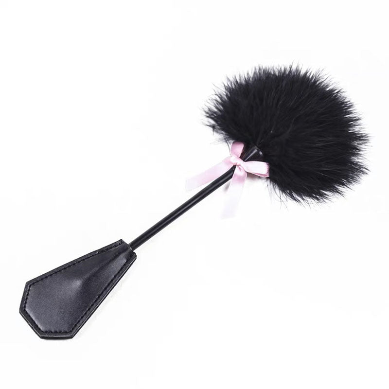 Leather Feather Spanking Toy Flirting Badminton Racket for Adult Play