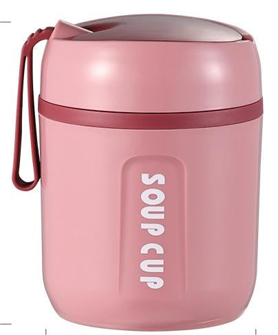 Stainless Steel Vacuum Cup with Lid and Spoon, Insulated Drinkware for Travel