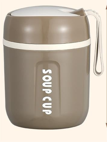 Stainless Steel Vacuum Cup with Lid and Spoon, Insulated Drinkware for Travel