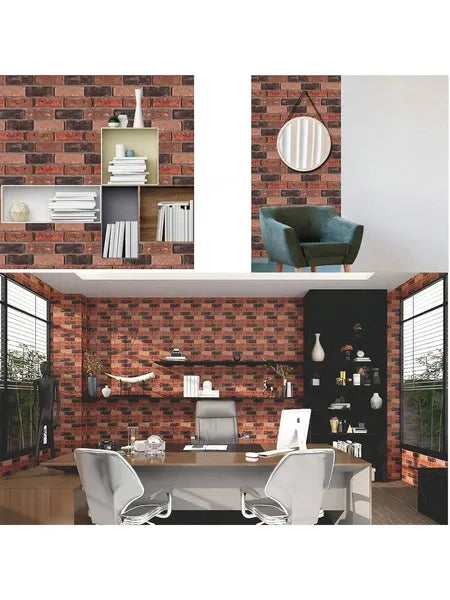 30pcs Waterproof 3D Faux Brick Wall Panels - Peel & Stick