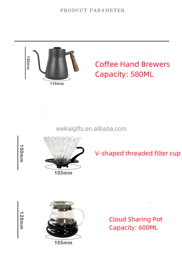 Manual Coffee Grinder with Double Layer Glass Cup and Electronic Scale - Black
