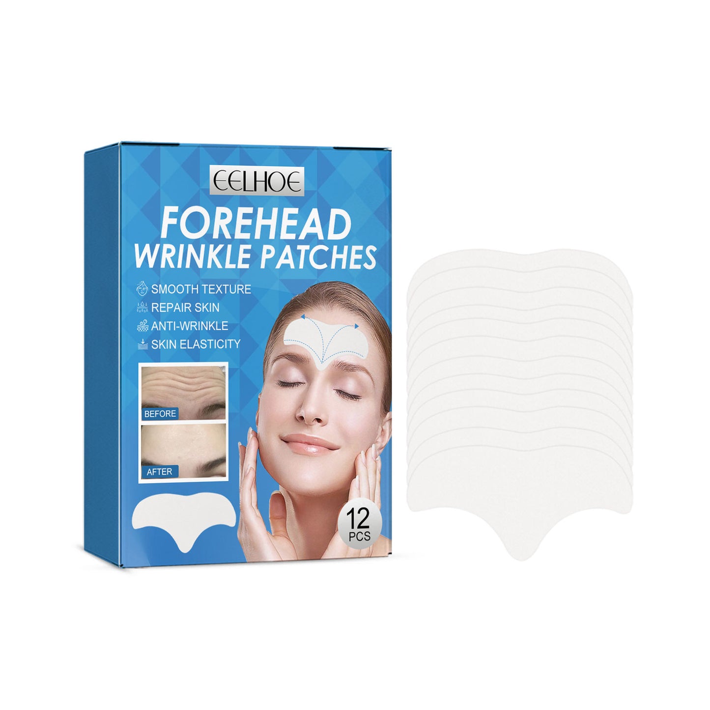 Forehead Wrinkle Smoothing Patch with Collagen, Aloe Vera & Glycerin