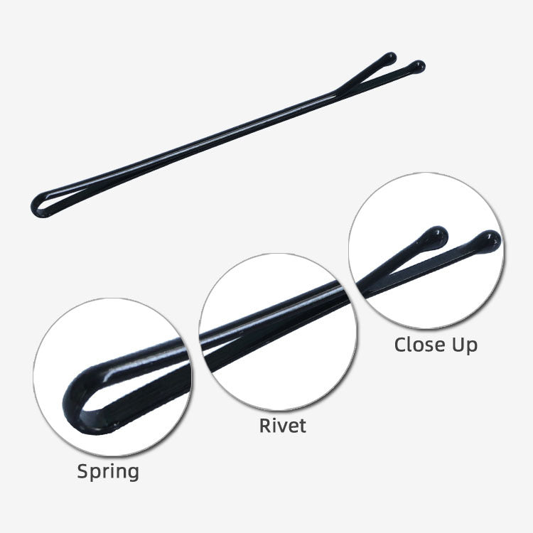 Small Black Steel Hair Clips - Set of 10 for Hair Styling & Accessories