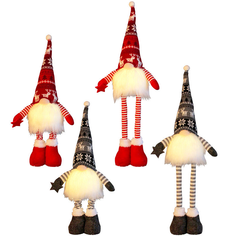 Luminous Long Leg Doll with Telescopic Design - Christmas Decor Variants