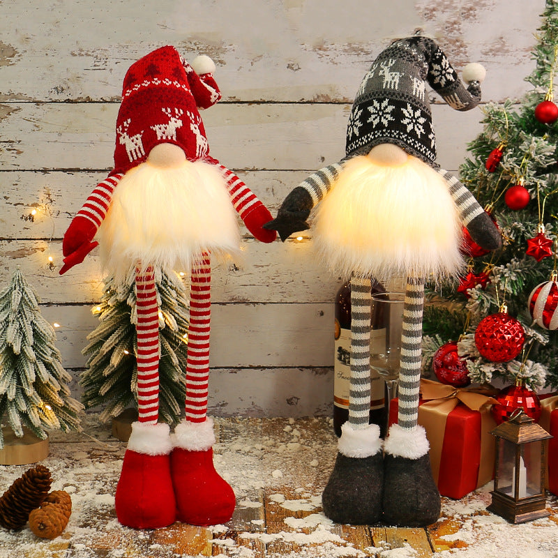 Luminous Long Leg Doll with Telescopic Design - Christmas Decor Variants