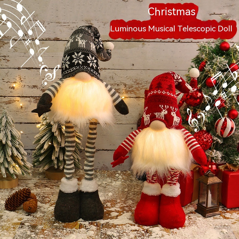 Luminous Long Leg Doll with Telescopic Design - Christmas Decor Variants