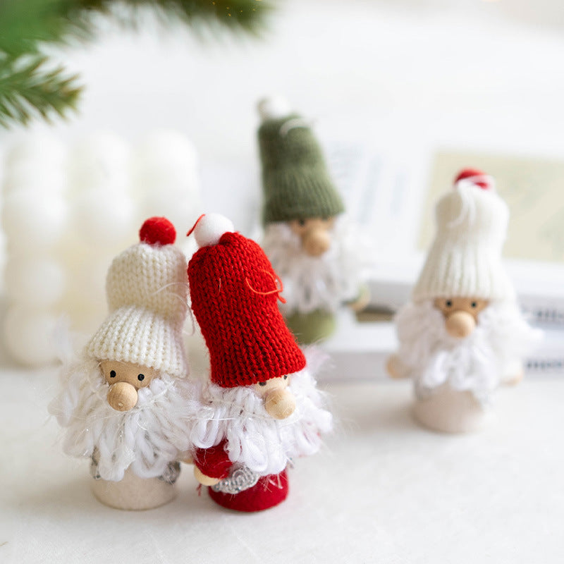 Santa Claus Felt Pendant Christmas Decoration Handmade Wool Felt Ornament