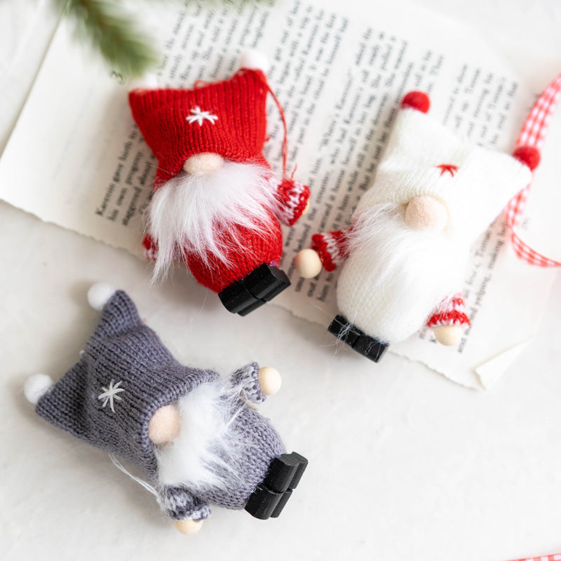 Santa Claus Felt Pendant Christmas Decoration Handmade Wool Felt Ornament